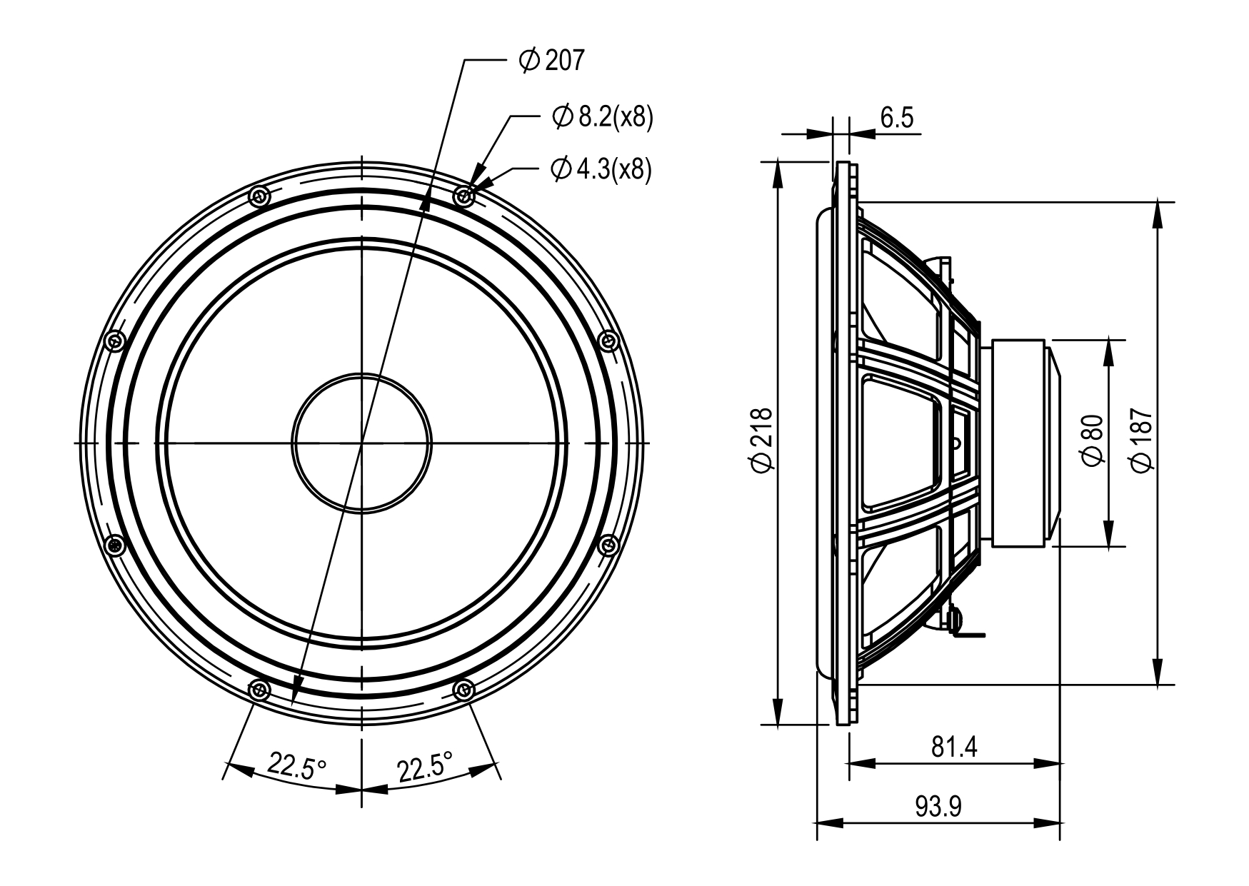 SB Acoustics SB20PFCS30-7 reproduktor 8" papír