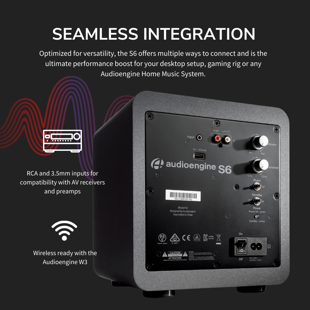 Audioengine S6 bezdrátový subwoofer 6" open box