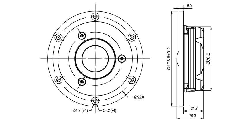 SB Acoustics Satori TW29DN-B-8 výškový reproduktor černý 8 ohm