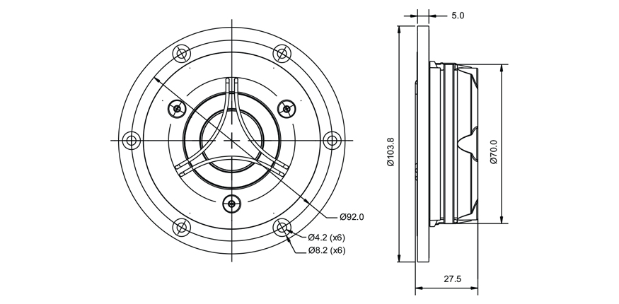 SB Acoustics Satori TW29BN-8 tweeter beryllium
