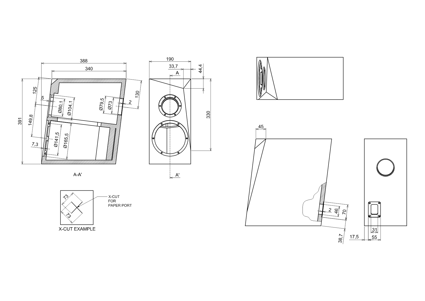 SB Acoustics Ara Tx reprosoustava kit textilní výškáč