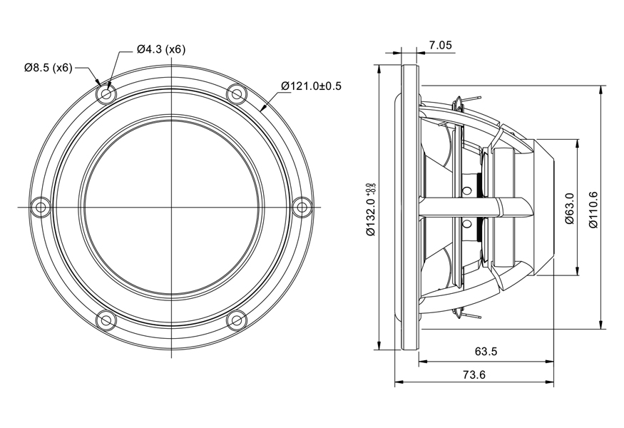 SB Acoustics Satori MW13TX-8 středobas 5" TeXtreme 8 ohm