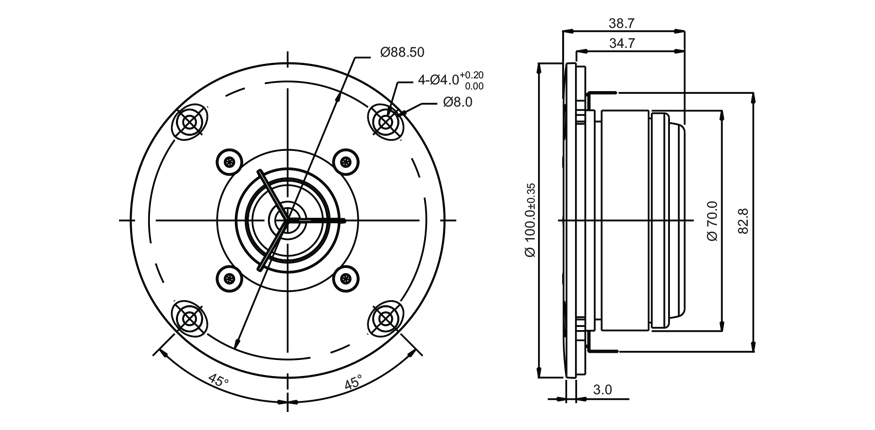 SB Acoustics SB26CDC-C000-4 výškový reproduktor 1" keramika