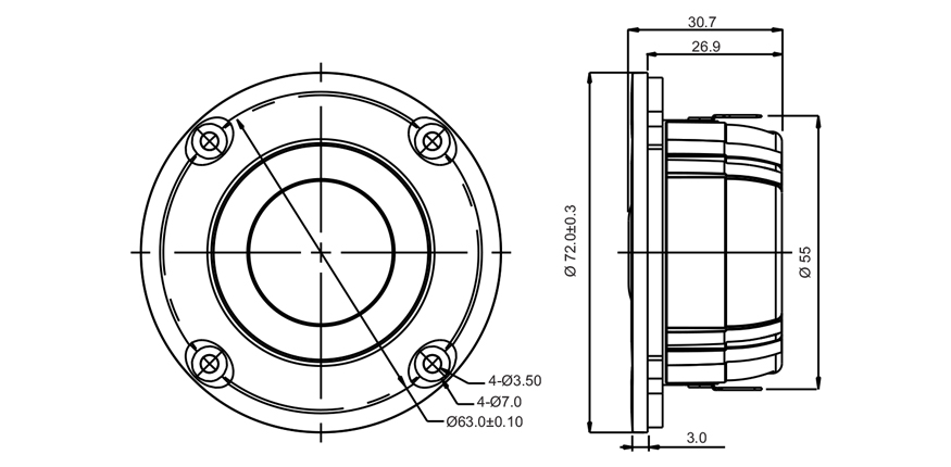 SB Acoustics SB29RDNC-C000-4 tweeter látka