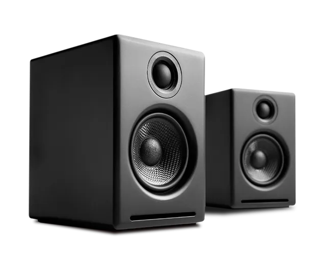 Audioengine A2+ bezdrátové reproduktory k PC rozbaleno