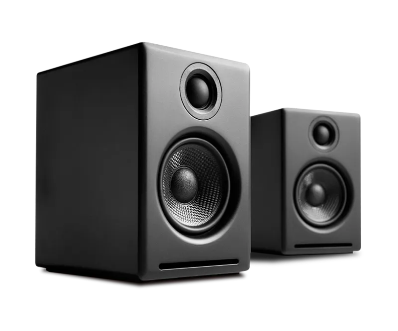 Audioengine A2+ bezdrátové reproduktory k PC rozbaleno