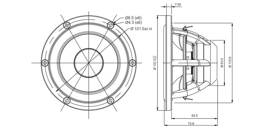 SB Acoustics Satori MW13PNW-4 reproduktor 5" 4 Ohm papír
