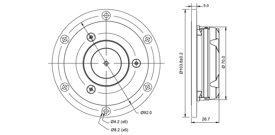 SB Acoustics Satori TW29RN-B výškáč textil