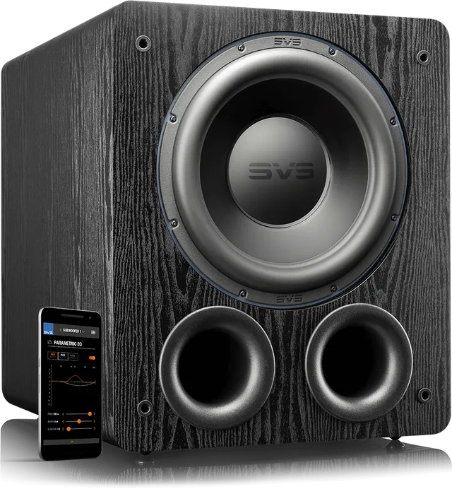 SVS PB-3000 subwoofer Premium Black Ash bassreflex