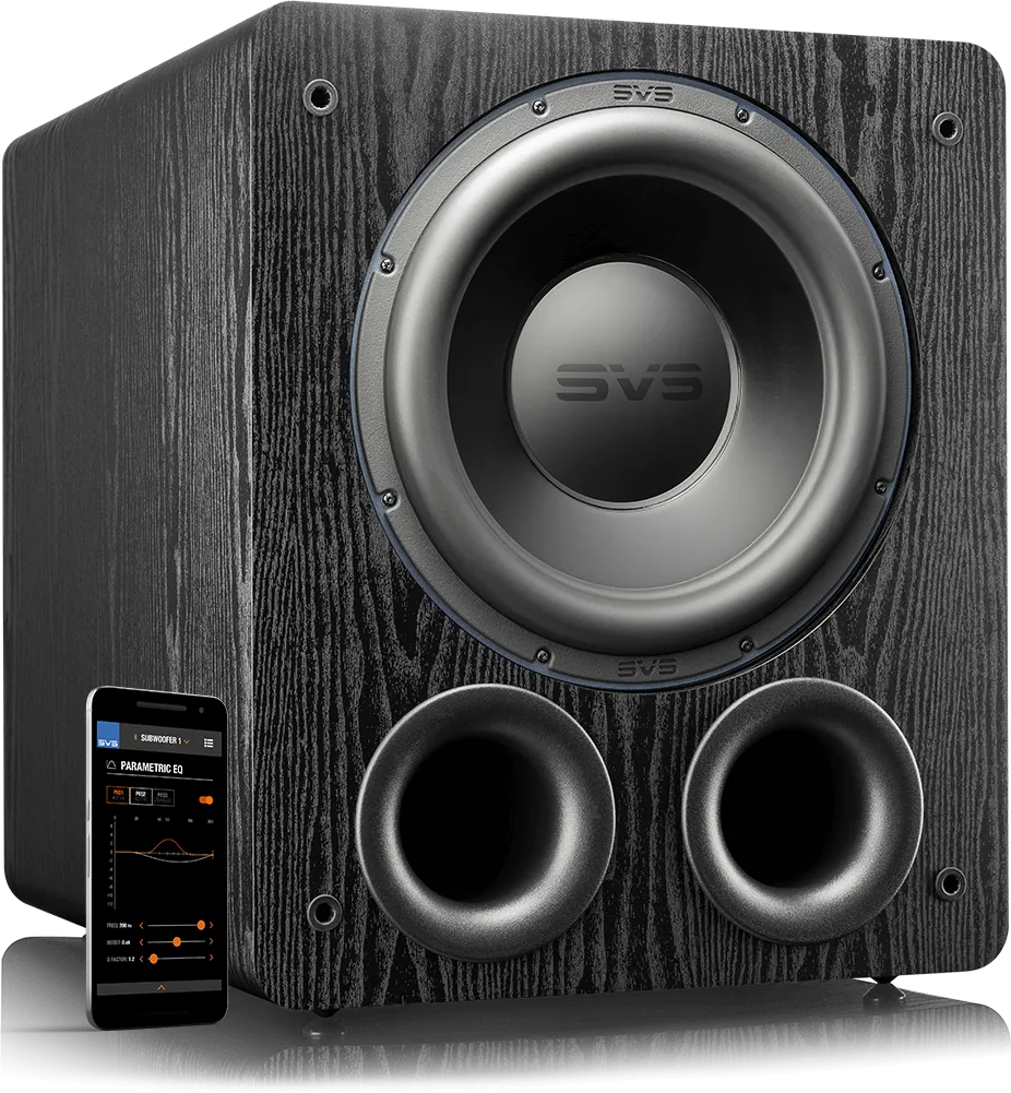 SVS PB-3000 subwoofer Premium Black Ash bassreflex