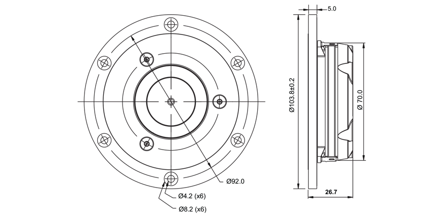 SB Acoustics Satori TW29RN výškový reproduktor Fabric