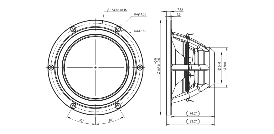 SB Acoustics Satori MR16TX-8 reproduktor 6,5″ 8 Ohm TeXtreme