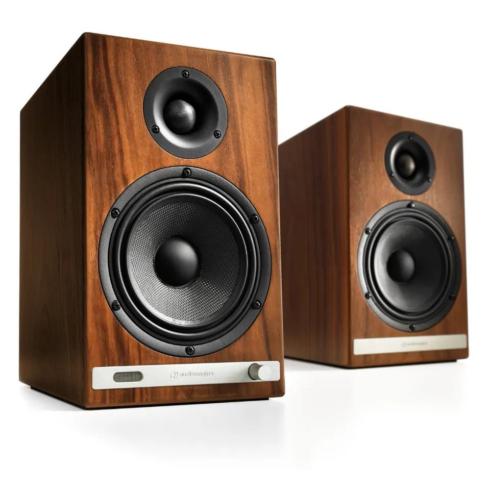 Audioengine HD6 bezdrátové reproboxy s Bluetooth rozbaleno