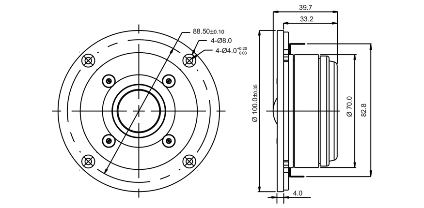 SB Acoustics SB26STAC-C000-4 výškáč textil 4 Ohm