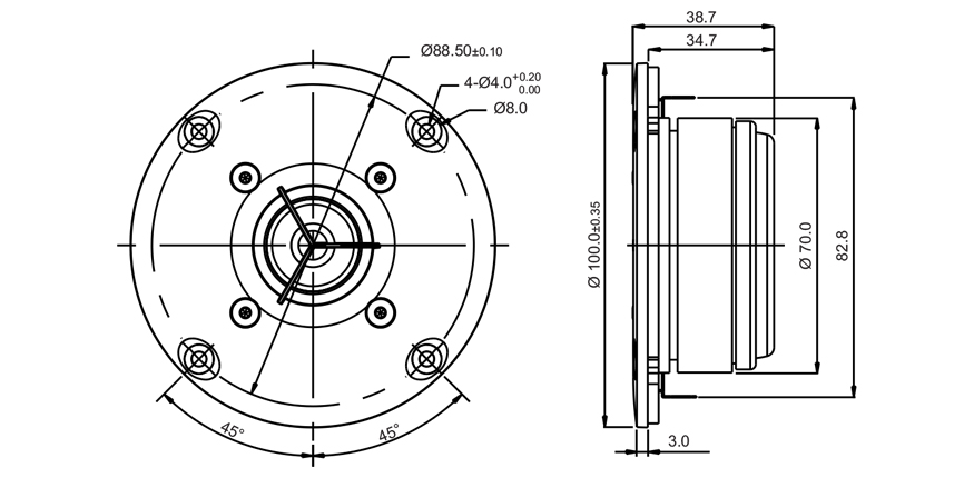 SB Acoustics SB26ADC-C000-4 tweeter hliník